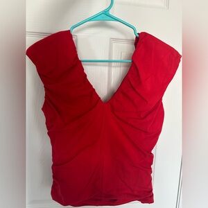 J. Crew V-Neck Ruched Top